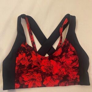 Limited Edition Lululemon Sweat Times Bra CarmineTrue Red Black / Black Size 6